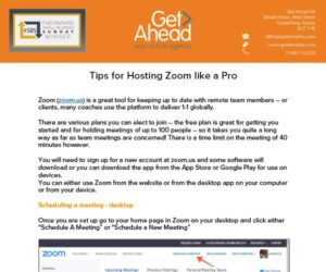 Tips for using Zoom