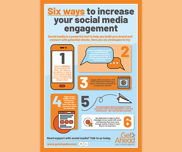 Six ways to increase your social media engagement - Get Ahead VA