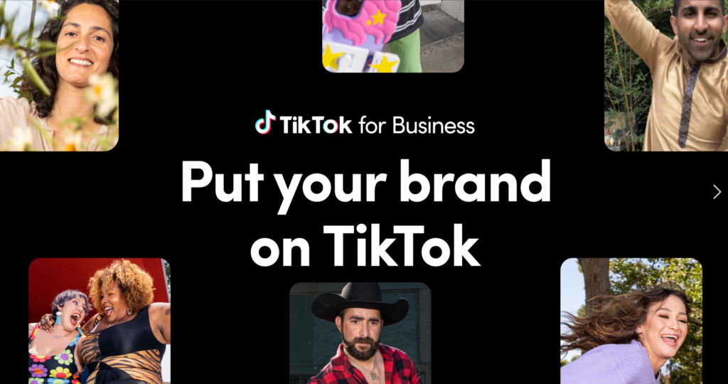 tiktok for business screenshot